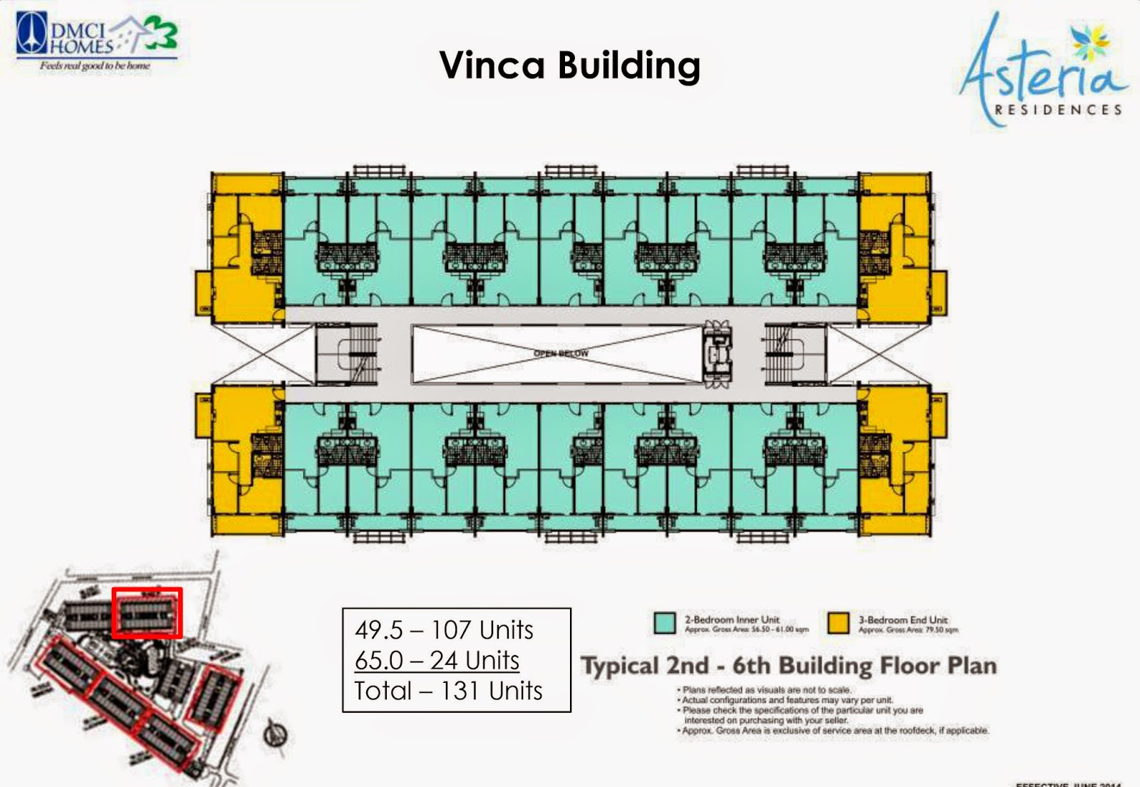 Asteria Residences Vinca Building Layout